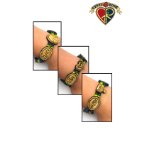 Peace Love Music Stretchy Bone And Bead Bracelet