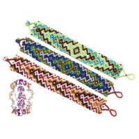 SOULSHINE IRIDESCENT SEEDBEAD WIDE 16 ROW BRACELET