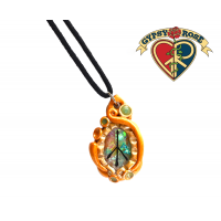 Handmade Peace Poly Clay Necklace