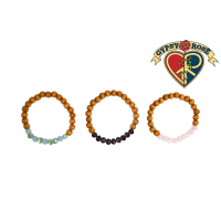 Wood And Glass Bead Bracelet