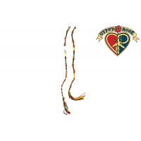 Rasta Knotted Silk Wrap Bracelet