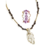 HEALING HIMALAYAN CRYSTAL ON HEMP NECKLACE
