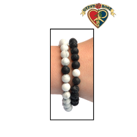Howlite & Lava Relationship Bracelets