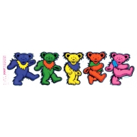 GRATEFUL DEAD XL SEPARATED DANCING BEARS STICKER