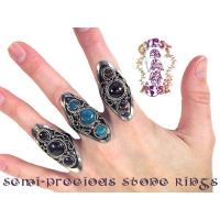 3 STONE ELONGATED RING