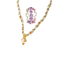 GLASS MUSHROOM ON SPIRAL HEMP CHOKER