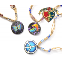 Assorted Fimo Charms On Hemp