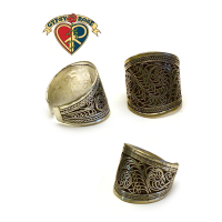 MOONDANCE METAL FILIGREE HANDWORK WIDE ADJUSTABLE RING