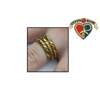 Three Tier Three Metal Band Ring