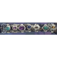 PRECIOUS STONE SILVER RING