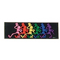 GRATEFUL DEAD RAINBOW SKELETON DANCERS STICKER