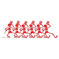 Grateful Dead Dancing Skeletons Window Sticker