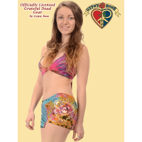 Grateful Dead Dancing Bear Organic Cotton Spandex Blend Tye Dye Shorties