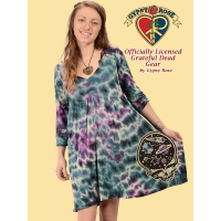 Grateful Dead Stealie The Night Away Tye Dye Viscose Babydoll Dress