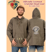 Grateful Dead Letters Steal Your Face Hand Embroidered Cotton Hoodie