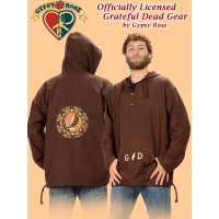 Grateful Dead G/D And Tribal Steal Your Face Hand Embroidered Cotton Hoodie