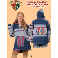 Grateful Dead Steal Your Face Hand Embroidered Striped Shyama Hoodie