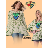 Grateful Dead Bear Face Tye Dye L/S Blouse