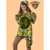 Grateful Dead Terrapins Tye Dye Spandex Blend Hooded Dress