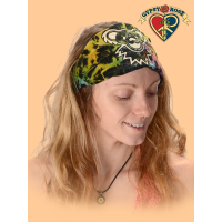 Grateful Dead Bear Face Tye Dye Cotton Kerchief