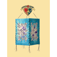Dancing Bears Grateful Dead 4 Sided Tye Dye Lokta Paper Lantern