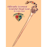 Grateful Dead Bear Face Hand Carved Bone Hairstick