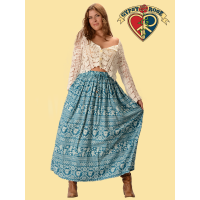 Grateful Dead Dacning Bear Print Rayon Skirt