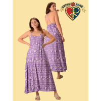 Grateful Dead Dancing Bear Print Rayon Midi Dress