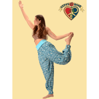 Grateful Dead Dancing Bear Print Rayon Yoga Waist Pants