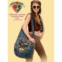 Grateful Dead Stealie The Night Away Tye Dye Cotton Peddler Bag