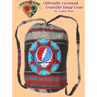 Grateful Dead Steal Your Face Hand Embroidered Shyama Drawstring Backpack