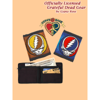 Grateful Dead Steal Your Face Hand Embroidered Bifold Wallet