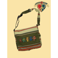 Dancing Bear Chorus Hand Embroidered Striped Shyama DJ Bag