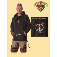 Dancing Bears Hangin With Peace Hand Embroidered Hoodie