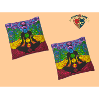 Psychedelic Chakra Yoga Cotton Cushion Cover