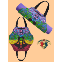 Psychedelic Chakra Yoga Cotton Hexagon Yoga Mat Bag