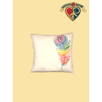 Peacock Feather Cushion Cover