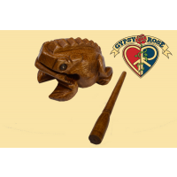 Mudd Club Medium Wooden Croaking Toy Frog Misc
