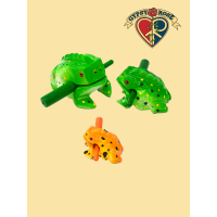 Colorful Painted Large Croaking Toy Frog