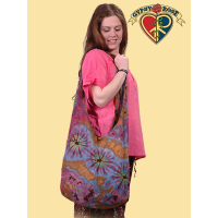 LARGE TYE DYE COTTON PEDDLER BAG