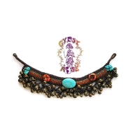 BRAIDED JINGLE JANGLE WITH STONES ANKLET