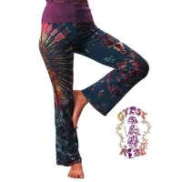 TYE DYE SPANDEX BLEND STRETCH PANTS