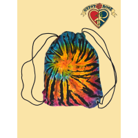 Electric Forest Tye Dye Cotton Drawstring Backpack