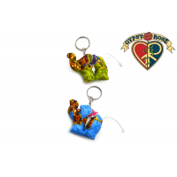 Lucky Elephant Puffy Printed Key Chain