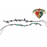 Chip Gem Stone Beaded Loose Braided Cord Bracelet
