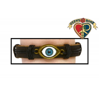 Eye Of Protection Leather and Cord Bracelet