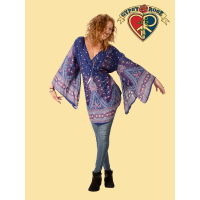 PLUMAGE PARADE ANGELIC FLARE SLEEVE BLOUSE