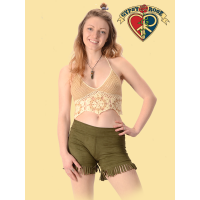 Mandala Momma Two Tone Crochet Halter Top
