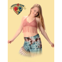 Wingin Out Crochet Fringe Halter Top