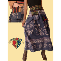 Cotton Dangling Pocket Skirt